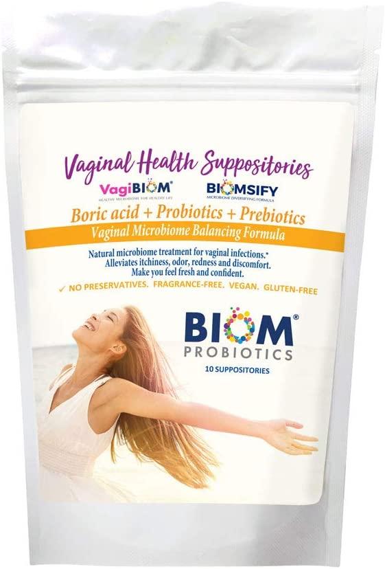 Biom Probiotics Boric Acid+Probiotics / Супозиторії вагінальні борна кислота + пробіотики 10 шт.