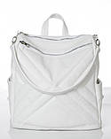 Рюкзак - сумка білий жіночий, підлітковий, шкільний для дівчинки підлітка 8 9 10 11 класу, фото 8