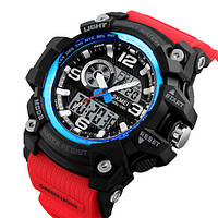 Оригинальные наручные часы Skmei 1283 Black-Blue-Red Wristband