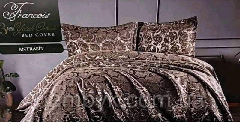 Покривало З Наволочками Жакардове Karina Home FRANCOIS ANTRASIT 250x260 Туреччина