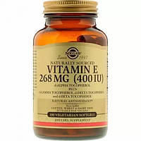 Натуральный витамин Е, Solgar Vitamin E 268 mg(400 IU) 100 капсул