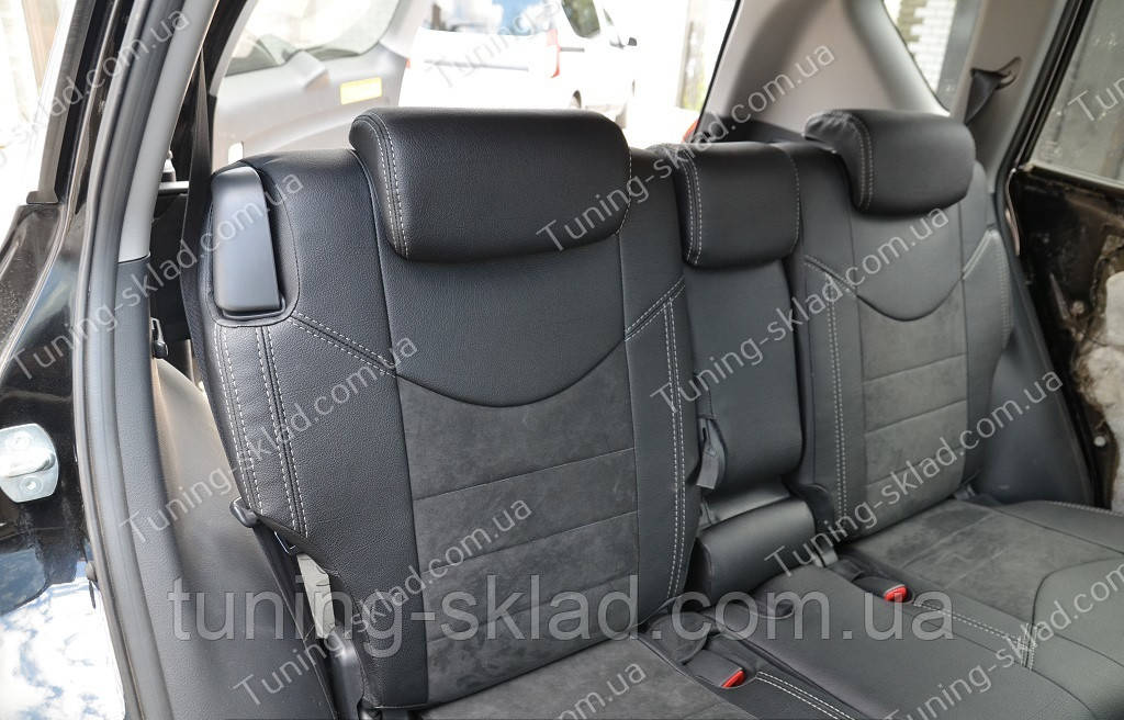 Чохли на Тойота Рів 4 покоління 3 (авточохли Toyota Rav 4 покоління 3, Lether style), фото 1