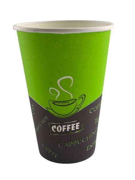 Стакан 1-шаровий з малюнком "Coffee" - 330мл (зелений)