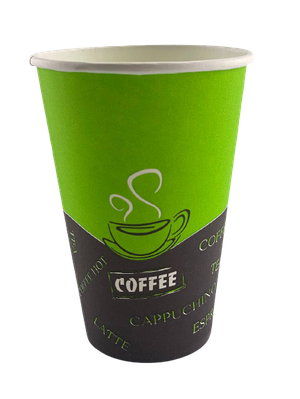 Стакан 1-шаровий з малюнком "Coffee" - 330мл (зелений)