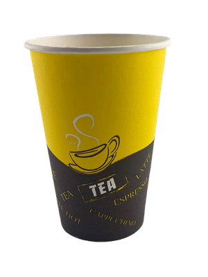 Стакан 1-шаровий з малюнком "Tea" - 330мл (жовтий)