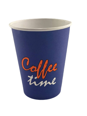 Стакан 1-шаровий з малюнком "Coffe Time" - 250мл (синій)