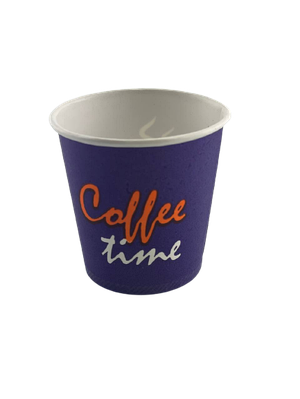 Стакан 1-шаровий з малюнком "Coffe Time" - 110мл (синій)
