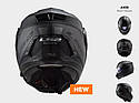 Мотошолом модуляр LS2 FF902 scope axis black titanum + pinlock, фото 6