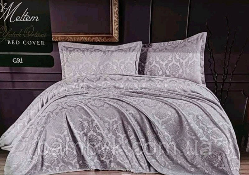 Покривало З Наволочками Жакардове Karina Home MELTEM GRI 240x240 Туреччина