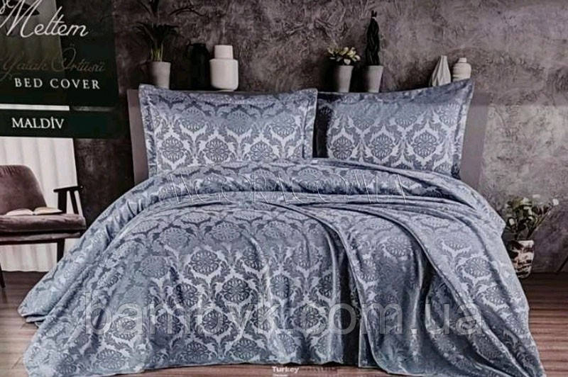 Покривало З Наволочками Жакардове Karina Home MELTEM MALDIV 240x240 Туреччина