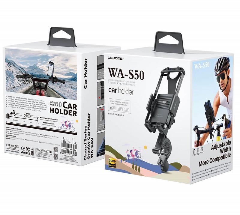Кріплення для телефона на велосипед або мотоцикл WK WA-S50 Чорний