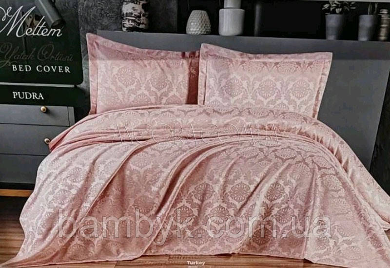 Покривало З Наволочками Жакардове Karina Home MELTEM PUDRA 240x240 Туреччина