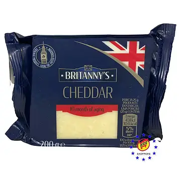 Сир чедер Cheddar Brittany`s 200 г