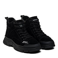 Ботинки черные замшевые на шнуровках спортивные Lifexpert 40 38 36
