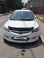 Дефлектор капота (EuroCap) Honda Civic Sedan VIII 2006-2011 гг. TMR Дефлектор на капот (Мухобойка) Хонда Цивик