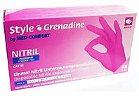 Перчатки медицинские нитриловые AMPRI Style GRENADIN размер XS ярко-розовые (100 шт/50 пар/уп)