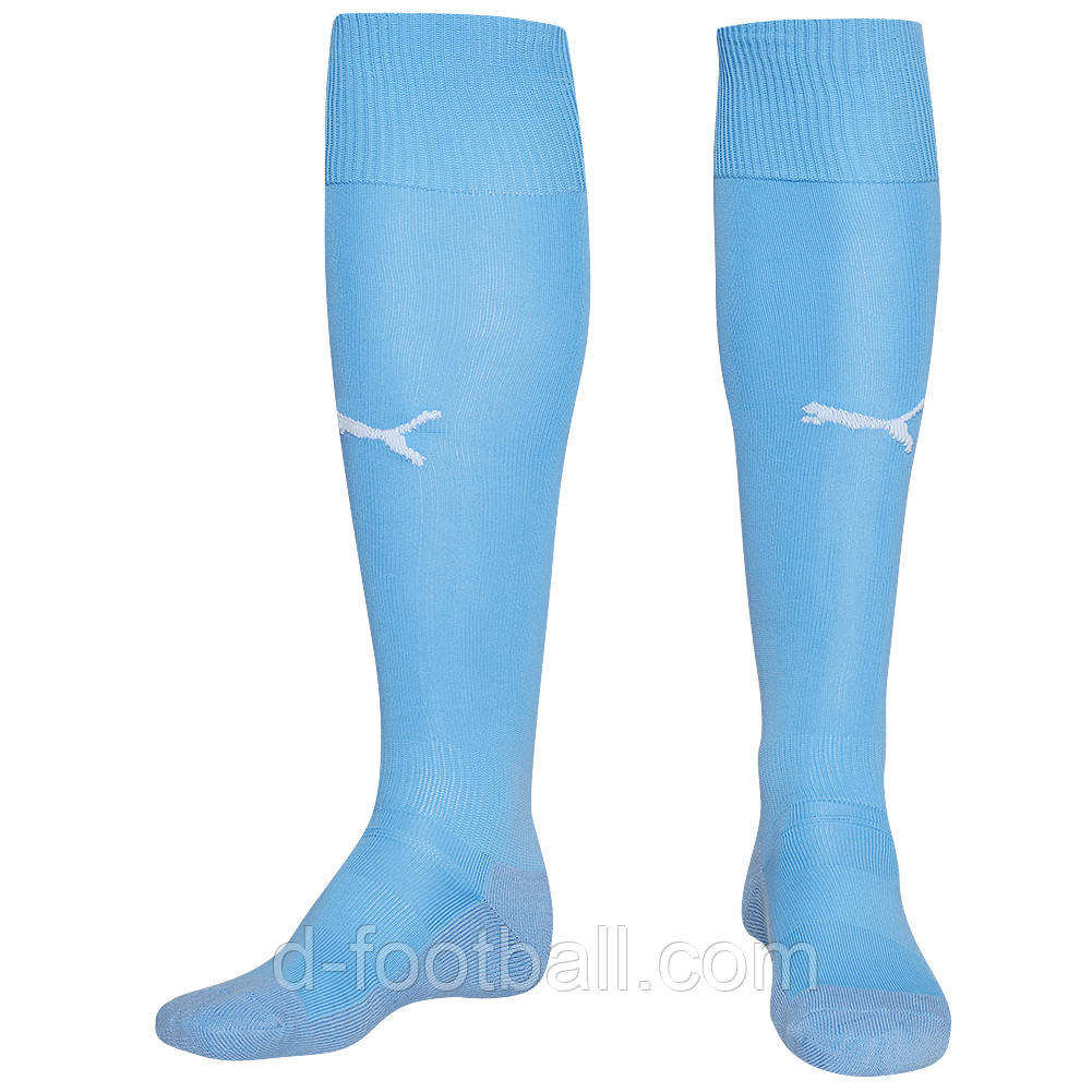 Гетри футбольні PUMA Team блакитні 701268-11, Блакитний, Розмір (EU) — 4 (43-46)