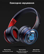 Бездротові Bluetooth-навушники Picun B21 з функцією плеєра Black/Red, фото 6