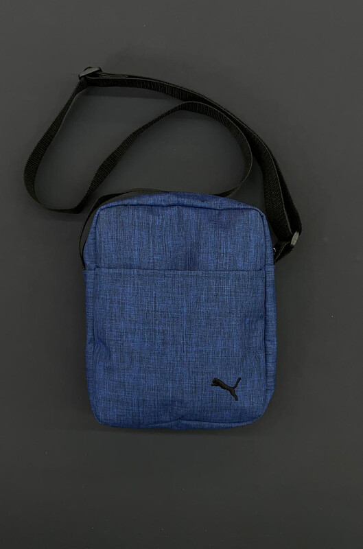 Барсетка тканинна кольору синій меланж, фото 1