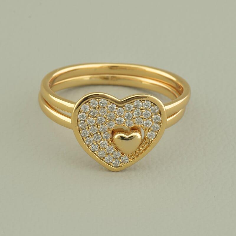 Кольцо на палец с фианитом Xuping Jewelry (позолота 18к) (ID#1657824055 ...