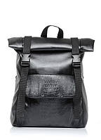 Рюкзак ролл Sambag унісекс RollTop Milton принт крокодила з клапаном