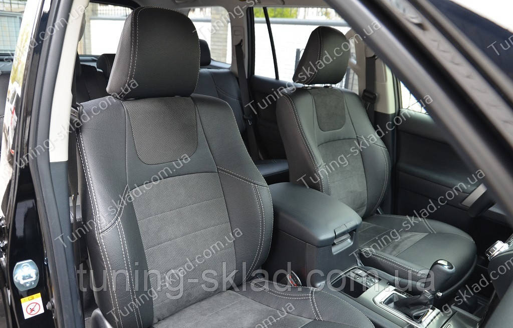 Чохли на Тойота Прадо 150 рестайлінг 2013 (авточохли Toyota Prado 150 рестайлінг 2013, Lether style), фото 1