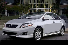 Накладка на передній бампер Meliset для Toyota Corolla 2007-2013 рр. (під фарбування)