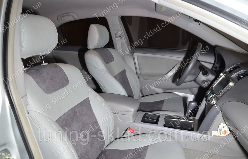 Чохли на Тойота Камрі V40 (авточохли Toyota Camry V40, Lether style), фото 1