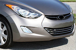Накладки на решітку Omsa Line для Hyundai Elantra (2011-2015) Нержавіюча сталь (3 шт)