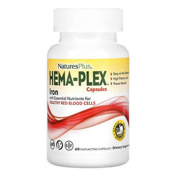 NaturesPlus Hema-Plex 60 капсул із швидким  вивільненням