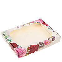 Коробка 200х150х30 для пряника з вікном "Троянда"