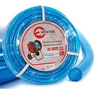 Шланг для води тришаровий, синій, у відрізках по 20м, 19ммx2ммx20м, армований PVC INTERTOOL GE-4073