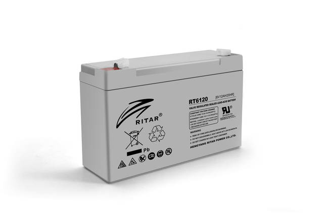Акумуляторна батарея AGM RITAR RT6120A, Black Case, 6V 12Ah ( 150 х 50 х 93 (99) ) Q10, фото 1