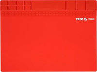 Подстилка для пайки YATO из жаростойкого силикона до 500°С, 400х300х3 мм, магнитная лента 395х57мм