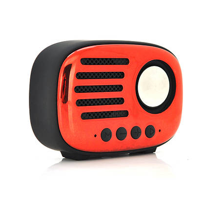 Колонка A4 Bluetooth 4.1 до 10m, 1х5W, 4Ω, 600mAh, ≥90dB, TF card/USB, DC 5V, Red, фото 1