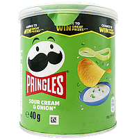 Чипси cметана та цибуля Прінглс Pringles sour cream&onion 40g 12шт/ящ (Код: 00-00012461)