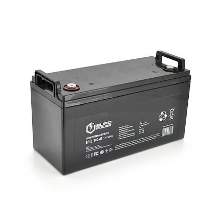 Акумуляторна батарея EUROPOWER AGM EP12-100M8 12 V 100 Ah (329 х 172 х 218) Black Q1, фото 1