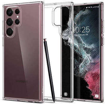 Чохол Spigen для Samsung Galaxy S22 Ultra - Ultra Hybrid, Crystal Cleare (ACS03918)
