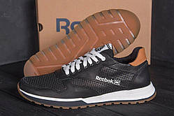 Чоловічі літні кросівки Reebok Classic Black, чоловічі кросівки для активного відпочинку, кросівки весна-осінь