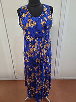 Плаття жіноче без рукавів, Ламбада, штапель, SAIMEIQI (розмір 5XL)