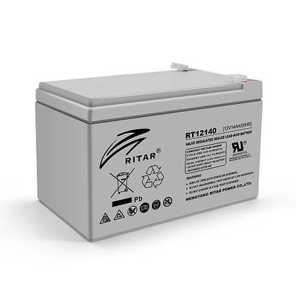 Акумуляторна батарея AGM RITAR RT12140H, Gray Case, 12V 14.0Ah ( 151 x 98 x 95 (101) ) Q4, фото 1