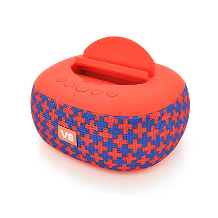 Колонка DV08 Bluetooth 4.1 до 10m, 2х5W, 4Ω, 1200mAh, ≥90dB, TF card/USB, DC 5V, Red-blue, фото 1