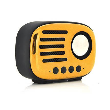 Колонка A4 Bluetooth 4.1 до 10m, 1х5W, 4Ω, 600mAh, ≥90dB, TF card/USB, DC 5V, Gold, фото 1