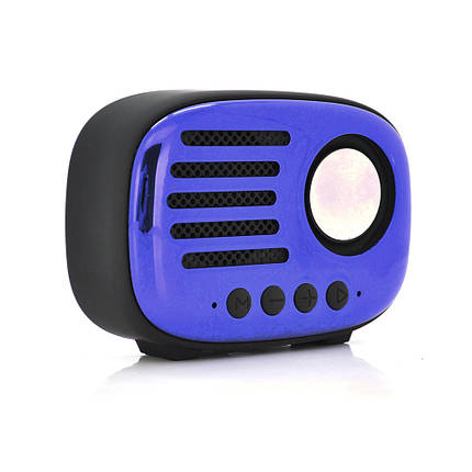 Колонка A4 Bluetooth 4.1 до 10m, 1х5W, 4Ω, 600mAh, ≥90dB, TF card/USB, DC 5V, Blue, фото 1