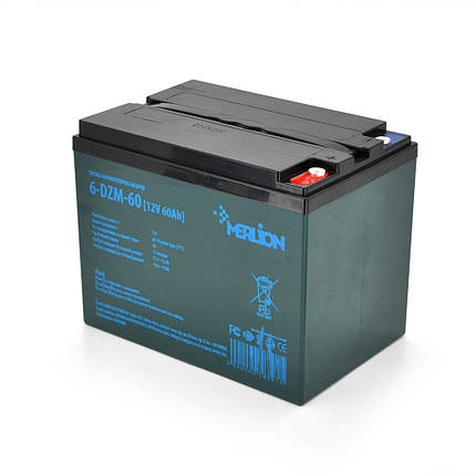Тягова акумуляторна батарея AGM MERLION 6-DZM-60, 12 V 60 Ah ( 223 x 135 x 178) Q2, фото 1