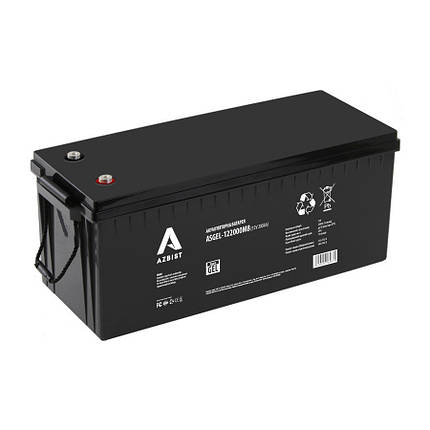 Акумулятор AZBIST Super GEL ASGEL-122000M8, Black Case, 12V 200.0Ah (522 x 240 x 219) Q1/18, фото 1