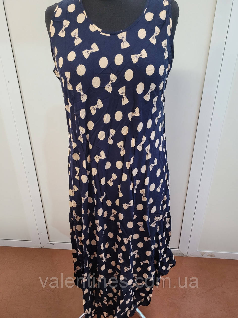 Плаття жіноче без рукавів, Ламбада, штапель, SAIMEIQI (розмір 5XL), фото 1