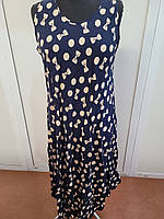 Плаття жіноче без рукавів, Ламбада, штапель, SAIMEIQI (розмір 5XL)