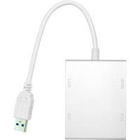 Переходник USB 3.0 to HDMI, DVI, VGA, RJ45 Gigabit Ethernet PowerPlant (CA912087)