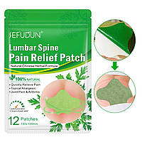 Sefudun Lumbar Spine Pain Relief Patch натуральні пластирі від болю в попереку та суглобах з полином (12 шт.)
